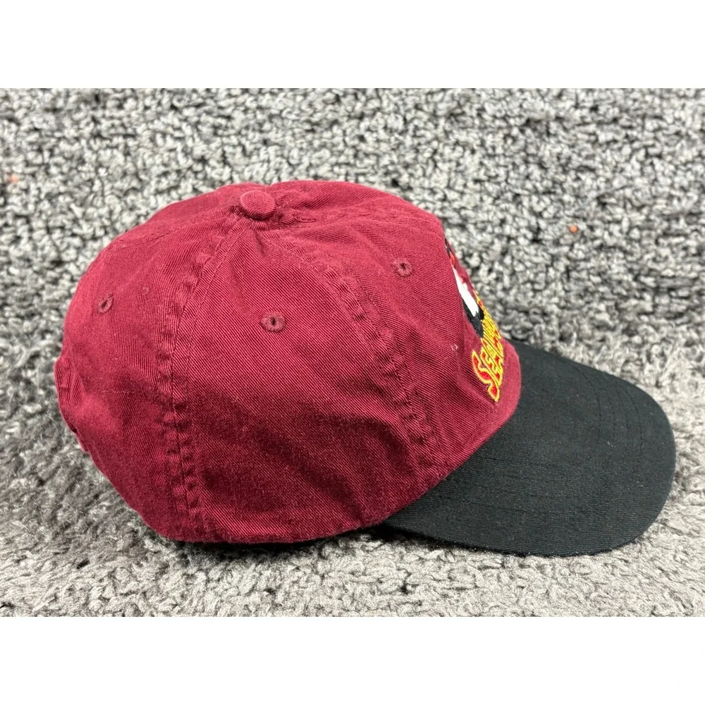 Vintage 90s SeaWorld Shamu Orca Hat Kids Youth Burgundy Black Baseball Cap